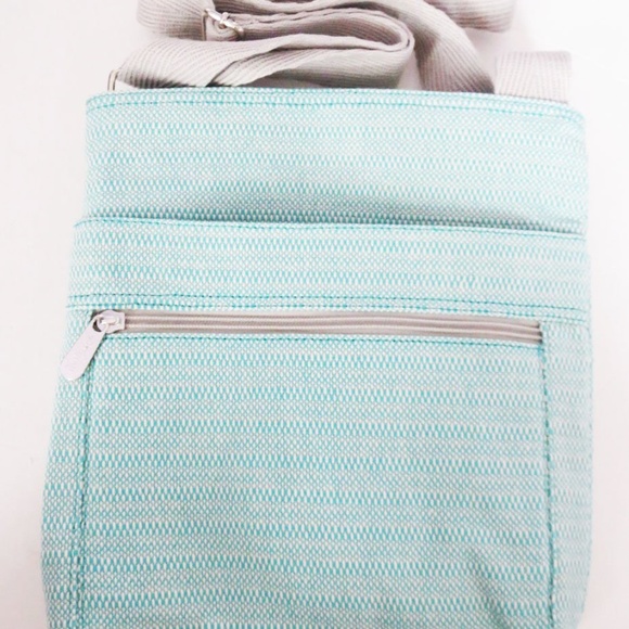 Thirty-One Organizing Shoulder Bag Turquoise Cross - Picture 2 of 5